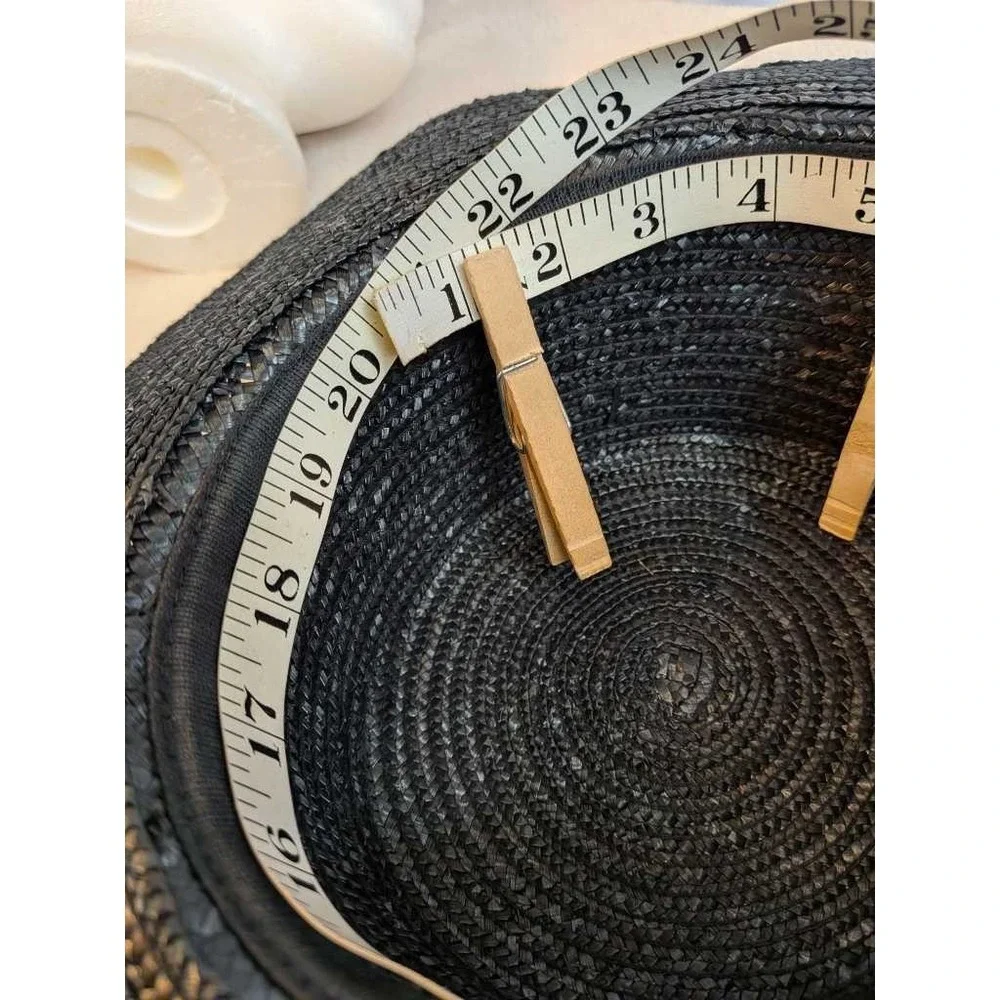 Betmar Black Straw Hat Womens Bow Accent Made in Italy Fashion Sun Hat - Picture 8 of 14